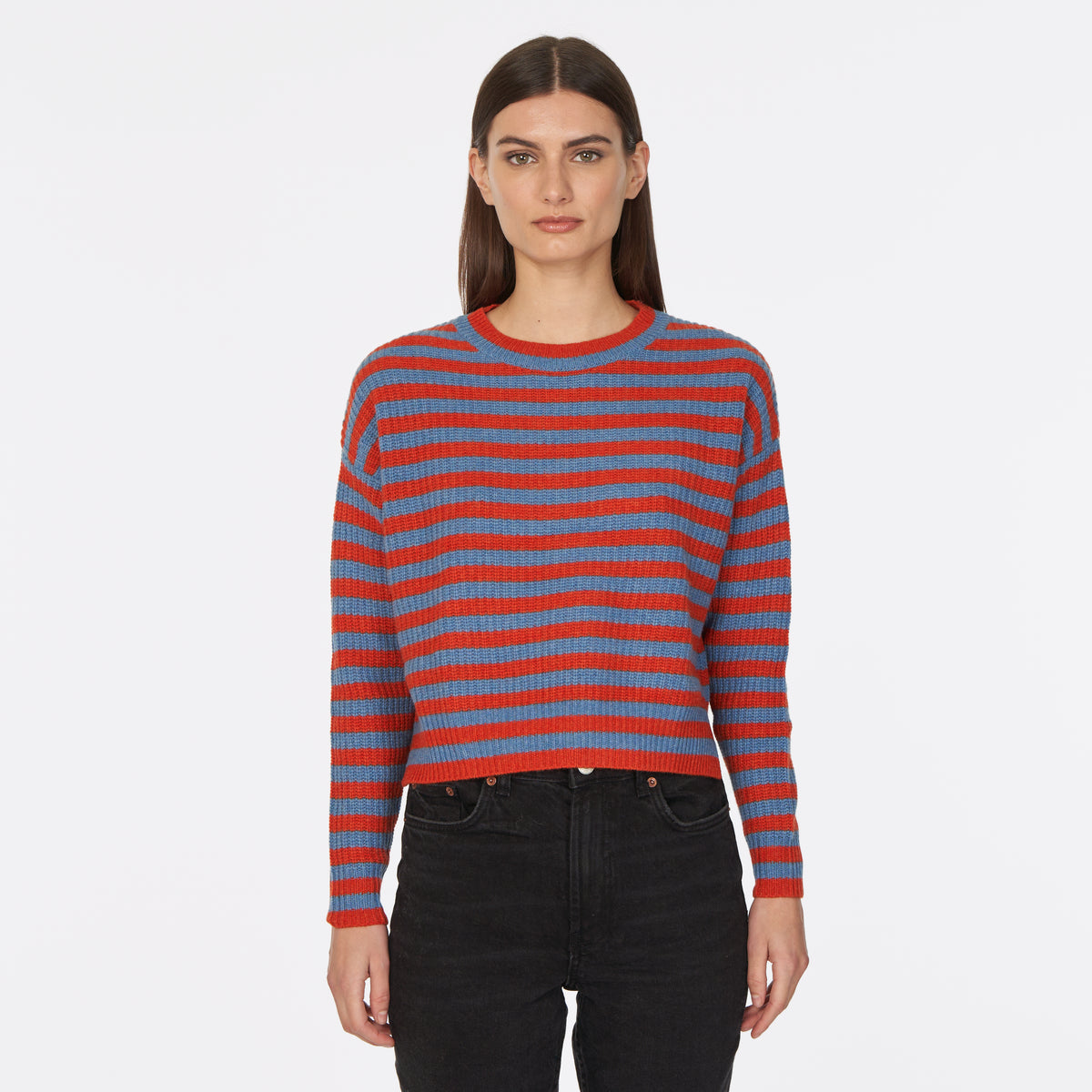 Autumn Cashmere Glitch Wool & Cashmere-Blend Crewneck Sweater buy original $400