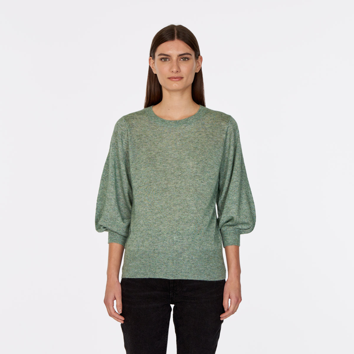 Puff 3 4 Sleeve Crew Autumn Cashmere