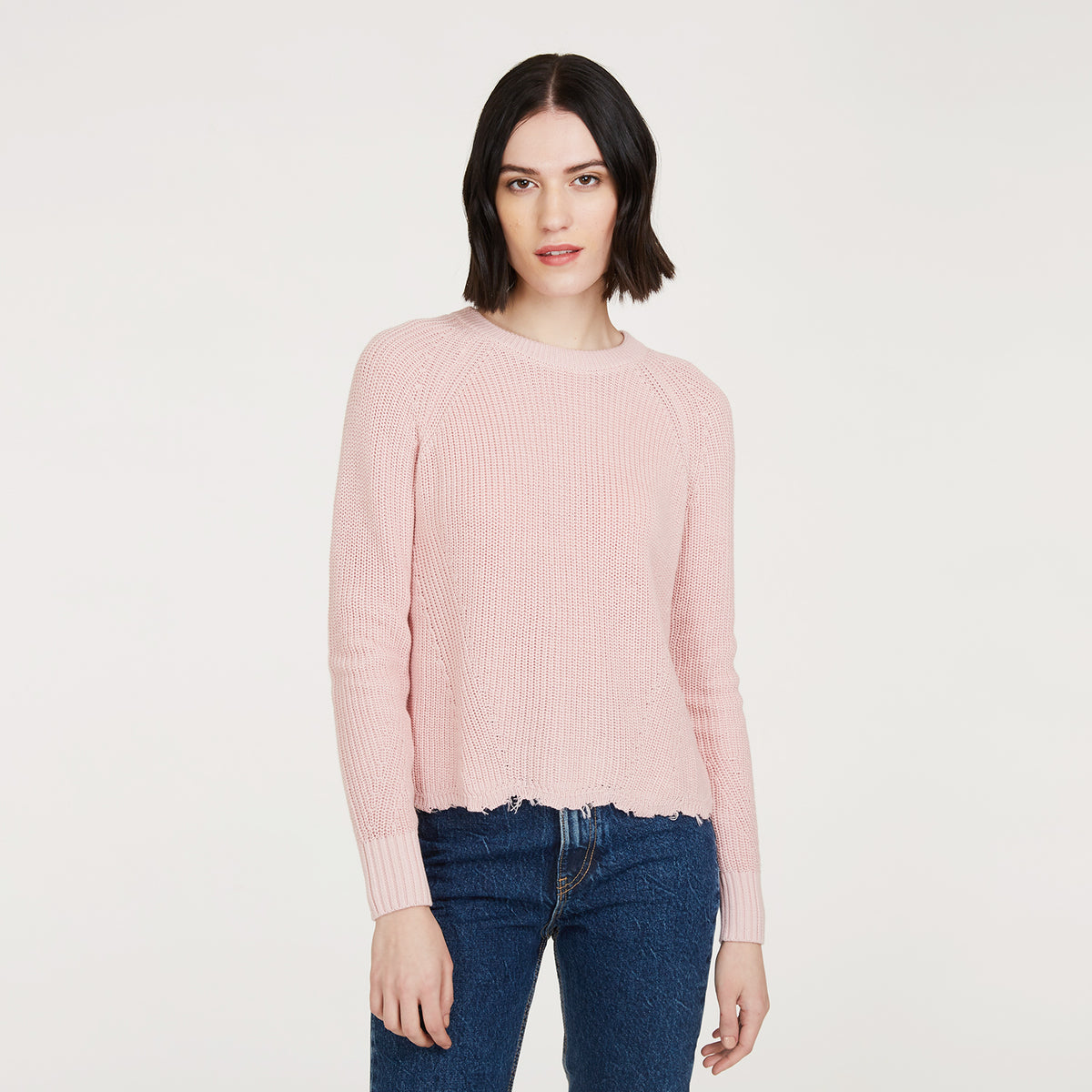 Distressed Scallop Shaker in Pink Rose Autumn Cashmere