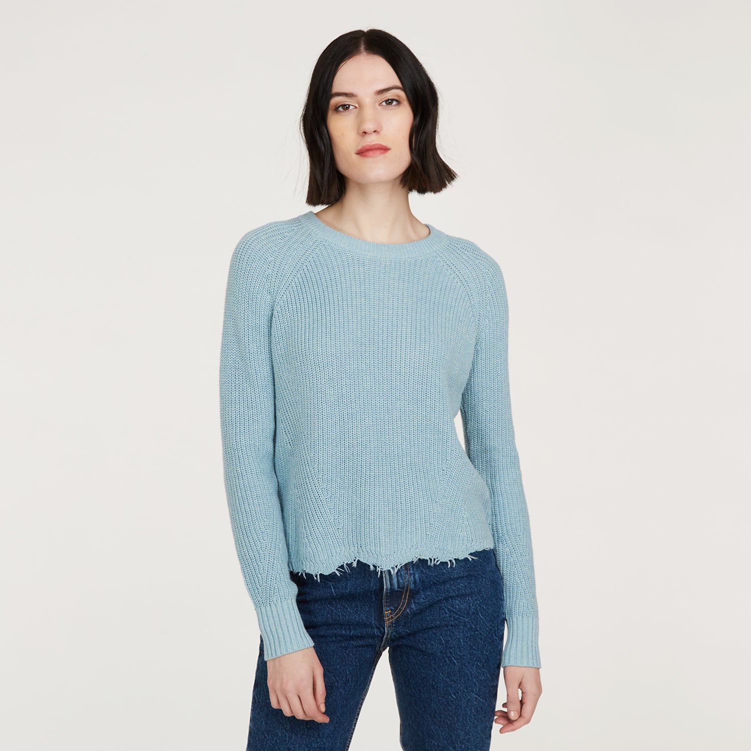 Distressed Scallop Shaker in Wrangler Autumn Cashmere