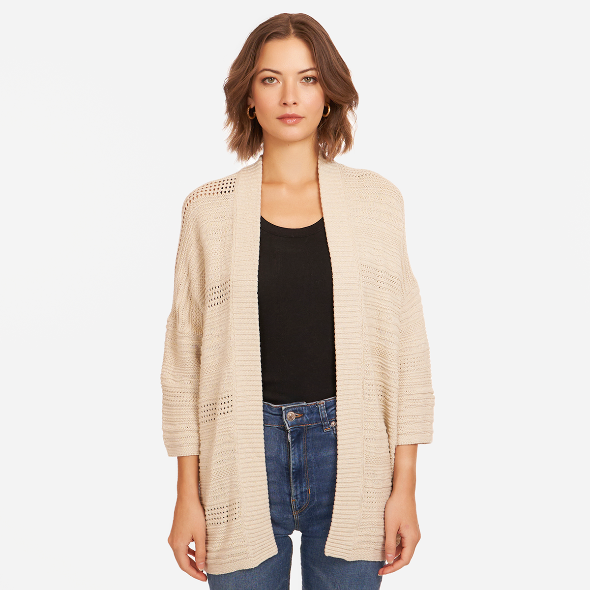 Open Stitch Beach Duster in Hemp | Autumn Cashmere