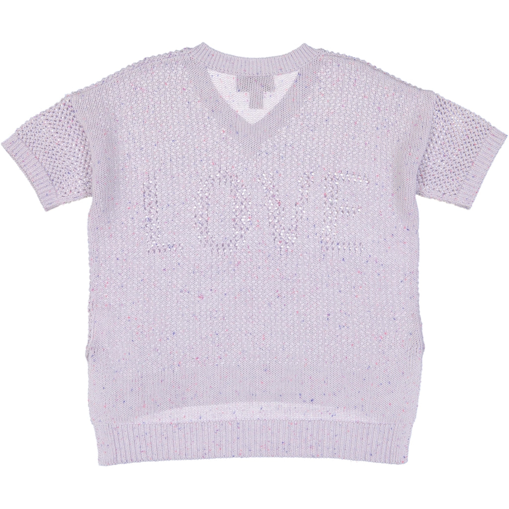Love Back Mesh V-Neck Sweater | Girls' Clothing & Apparel | 100% Cotton | Autumn Cashmere