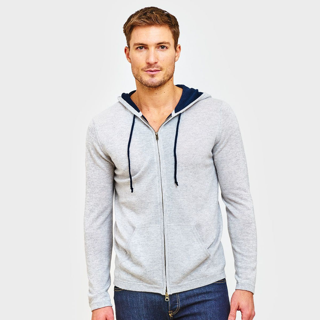 Cashmere Hoodie with Contrast Lining | Men's Sweaters & Pullovers | Autumn Cashmere